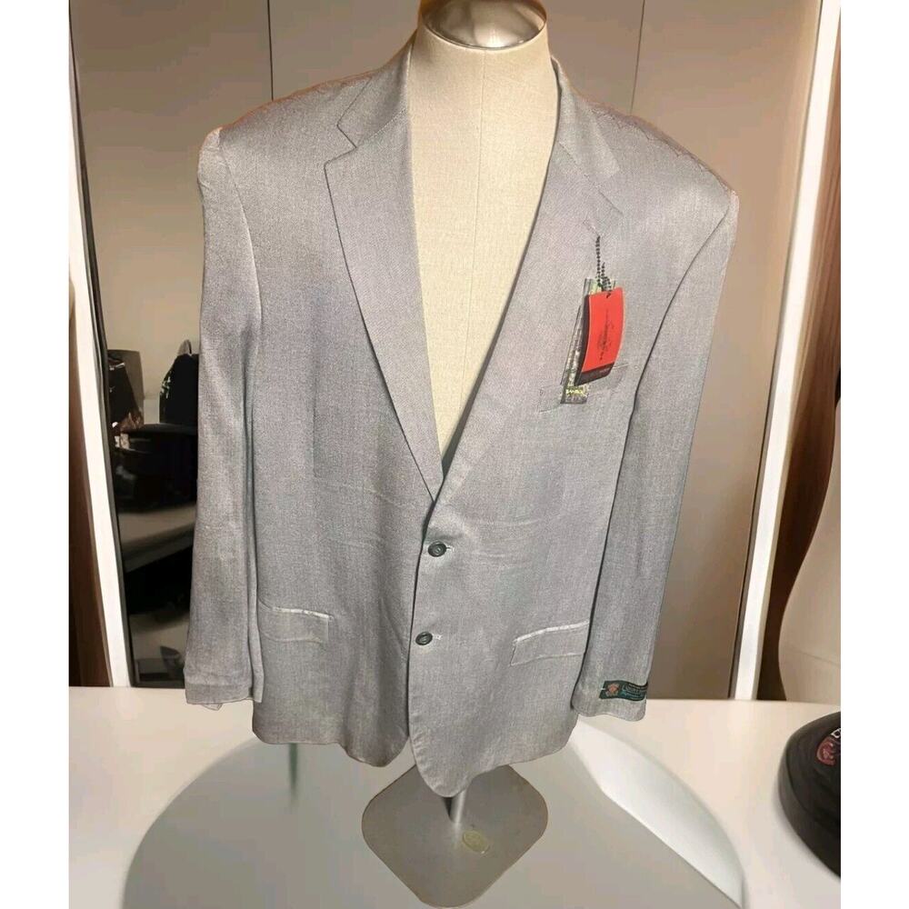 NWT Pronto Moda Elite Brown Blazer/ Suit Jacket Sport Coat Sz:46L